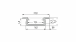 Profil LED LUMINES typ Z RAL 1923 mat. 1 m
