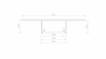 Profil LED LUMINES typ Plato czarny lakierowany 1 m