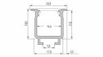 Profil LED LUMINES typ W srebrny anodowany 2,02 m