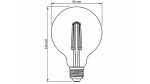 Źródło LED E27 7W G95 Filament DIM NW