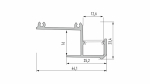 Profil LED LUMINES typ IPA16 srebrny anodowany 1 m