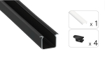 Zestaw TEKKNI SKAGEN czarny, klosz mrożony 3 m 2.0