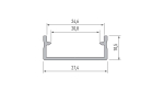 Profil LED LUMINES typ DUAL surowy 2,02 m