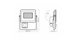 Naświetlacz LED 10W NW SMD IP65 PIR, biały
