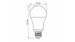 Źródło LED E27 15W A65 Biała Ciepła