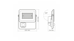 Naświetlacz LED 50W NW SMD IP65 PIR, biały