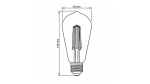 Źródło LED E27 6W ST64 Filament DIM NW