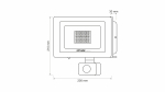 Naświetlacz LED DRAGO 50W NW IP44 SLIM PIR