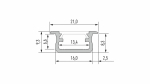 Profil LED LUMINES typ B inox anodowany 2,02 m