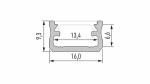 Profil LED LUMINES typ A inox anodowany 3 m