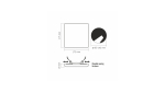 Downlight Frameless 24W kwadrat Neutralny