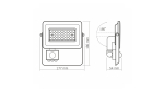 Naświetlacz LED 30W NW SMD IP65 PIR, biały
