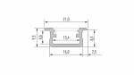 Profil LED LUMINES typ B RAL 1923 mat. 2,02 m