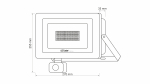 Naświetlacz LED DRAGO 100W NW IP44 SLIM PIR