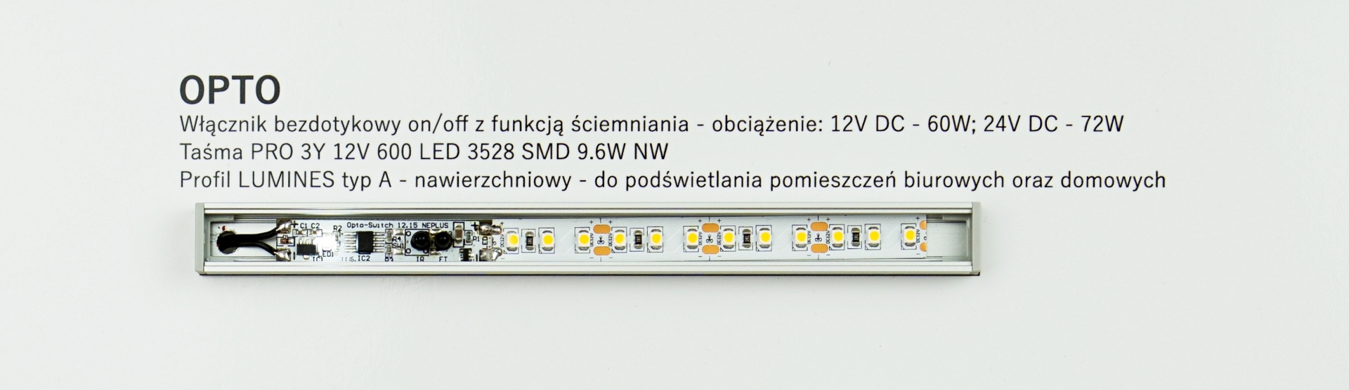 Montaż sterowniki OPTO w profilu LUMINES A
